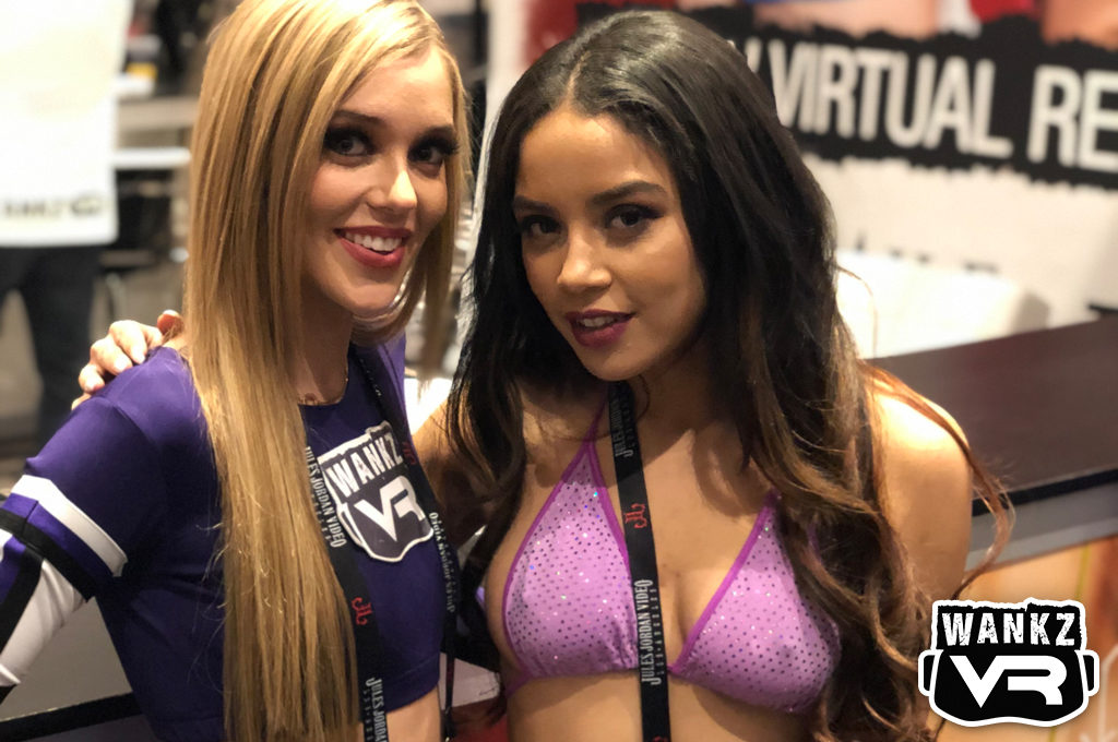 Maya Bijou and Kali ROses at the 2019 AVN Expo, WankzVR Booth