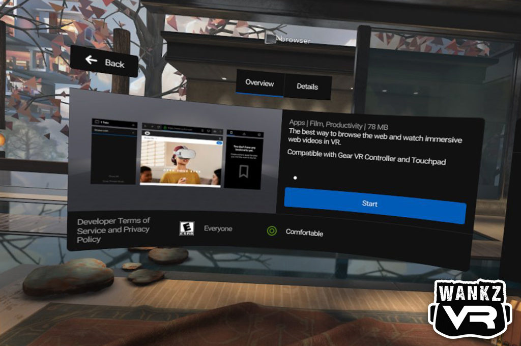 Oculus Browser App Details