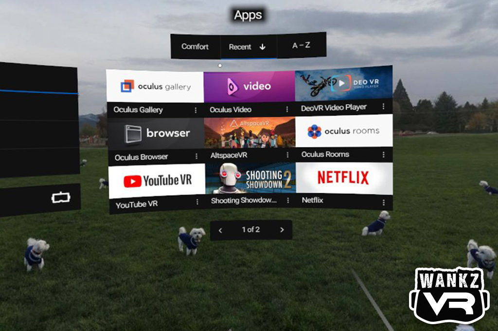Oculus Home Screen - Library / Apps