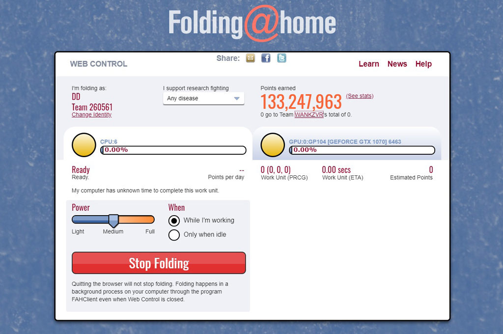 Folding@Home Web Control