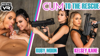 Cum To The Rescue - Ruby Moon and Kelsey Kane VR Porn