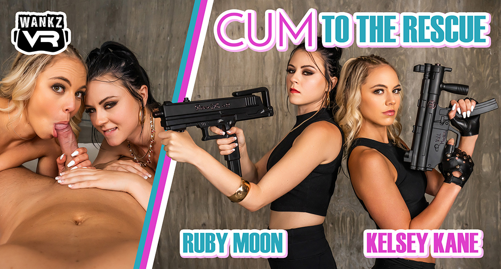 Cum To The Rescue - Ruby Moon and Kelsey Kane VR Porn